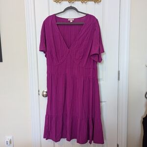 Knox Rose A- line Short Sleeve Dress 2X